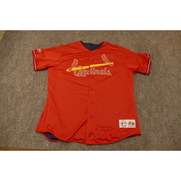 Majestic Other - St. Louis Cardinals Large Jersey Majestic Button Up‎ Genuine MLB Vintage XL
